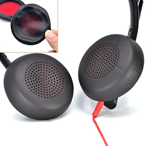 Voyager Focus UC Ear Pads - Replacement Ear Cushion Cover Compatible with Poly Voyager Focus UC, Plantronics Voyager Focus UC B825 Binaural, BLACKWIRE 5220 5210 7225, Voyager Focus 2 UC USB-A Headset