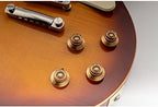 Musiclily Pro Inch USA LP Guitar Top Hat Knobs Fine 24-Spline Bell Knobs for USA Les Paul CTS Pots Electric Guitar, Gold (Set of 4)