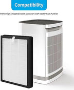 4-Pack CAP-500 True HEPA Replacement Filter Compatible with Cuisinart CAP-500FPK Purifier, 3-in-1 Filtration