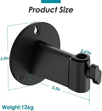 Wall Mount Boom Arm - Wall Mount Microphone Holder for Stand, Vertical Surface Mount and Freely Swiveling Metal Wall Mount Clip Suitable for Saves the Desk Space, Mic Stand Accessories by YOUSHARES