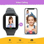 4G Kids Smart Watch - Boys Girls GPS Tracker Kids Smartwatches Phone Watch Video Call SOS Alarm Voice Chat and Touch Screen Game Real Time Tracking Smartwatch for Age 3-12 (Black)