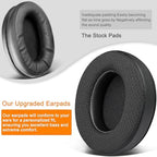 SOULWIT Mesh Fabric Replacement Earpads Cushions for HyperX Cloud 1/2/3/Pro/Core/Alpha/Alpha S/Alpha Pro/Flight/Flight S/Stinger/Stinger S, CloudX Stinger/Stinger Core/Flight Headset - Black