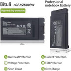 CF-VZSU0PW CF-VZSU0PR,Battery Replacement Pack for PANASONIC TOUGHBOOK CF54 CF-54 Mk1 Series 54 Gloved Multi Touch 54 Prime 11.1V 46Wh 4200mAh