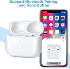 Charging Case Replacement Compatible with AirPods 3rd Generation, Wireless AirPods 3 Charger Case with Pairing Sync Button Without Earbuds, White
