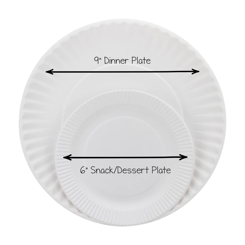 Hygloss Products Paper Plates - Uncoated White Plate - Use for Foodware, Events, Activities, Crafts Projects and More - Environmentally Friendly - Recyclable and Disposable - 6-Inches - 100 Pack