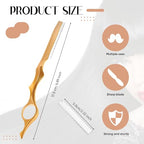 Mudder 11 Pieces Hair Styling Razor Hair Thinning Comb Texturizing Cutting Razor Comb with Replacement Stainless Steel Razors for Salon Home Use(Gold)