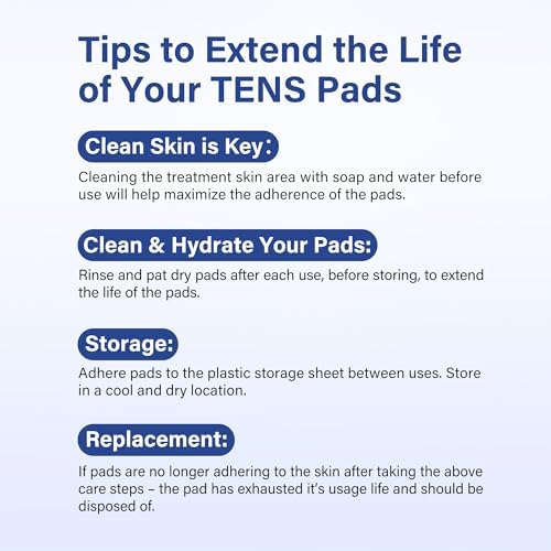 LotFancy TENS Unit Electrode Pads, 40PCS 2"x2" TENS Unit Pads for EMS Muscle Stimulator Electrotherapy, Self-Adhesive TENS Pads Replacement, Reusable and Latex-Free