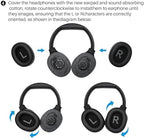 TOZO HT2 Hybrid Active Noise Cancelling Headphones, Wireless Over Ear Bluetooth Headphones, HT2 Replacement Ear Pads Black