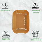 Disposable Air Fryer Parchment Paper Liners for Ninja DZ201 Dual AirFryer, Food Safe Waterproof Oilproof for Power XL, Ninja Foodi Air Fryer Accessories, Rectangle 100 Pcs