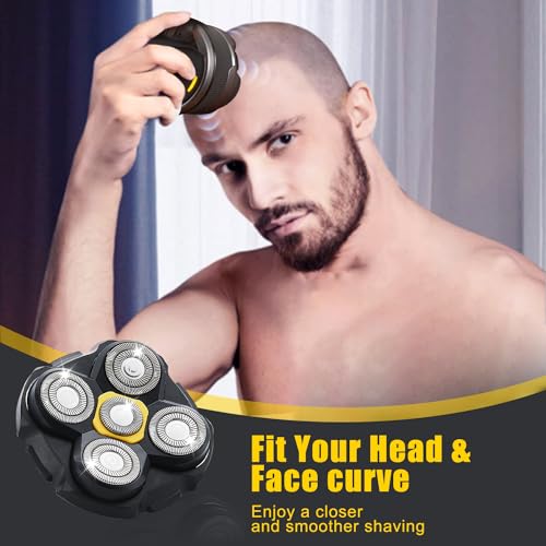 Shaver Replacement Heads Compatible with Microtouch Titanium Head Shaver, for Bald Men 2 Pack