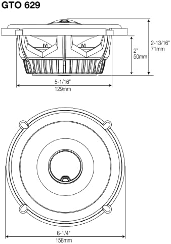 GTO629 Coaxial 6-1/2"" (160mm) factory-sized replacement speakers