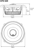 GTO629 Coaxial 6-1/2"" (160mm) factory-sized replacement speakers