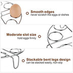 GSlife Egg Steamer Rack - Stainless Steel Trivet for 6, 8 Quart Pressure Cooker, Cooks 18 Eggs, Stackable Steaming Holders for Instant Pot Accessories, 2 Packs