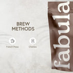 Fabula Organic Coffee for French Press, Low Acid Coffee Freshly Ground - Non-GMO - No Mold - Mycotoxins Pesticides Free - Single Origin Coffee - 12 oz