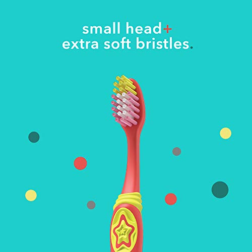 Colgate hum Kids Smart Manual Replacement Toothbrush Pack, Yellow & Coral - 2 Count