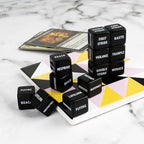48 Pieces Abilities Keywords Counter Dice Black MTG Dice Counters Bulk Creature Stats Buff Tokens Dice Set for Magic The Gathering, MTG, TCG, Card Games Accessories