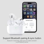 Compatible with AirPod Pro 2nd&1st Generation Charging Case Replacement, Air Pod Pro 2 1 Charger Case with Bluetooth Pairing Sync Button,White