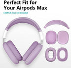 Case for Airpods Max Headphones,Ear Pad Case Cover/Ear Cups Cover/Headband Cover for AirPods Max(USB-C/Lightning)(2024/2020),Silicone for Apple Airpod Max, Accessories Cases(Lavender Purpl)