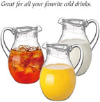 Amazing Abby - Bubbly - Plastic Pitcher (64 oz, 2 Quart), Clear Water Pitcher with Lid, Fridge Jug, BPA-Free, Shatter-Proof, Great for Iced Tea, Sangria, Lemonade, Juice, Milk, and More