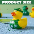 JOYIN 24 Pcs St.Patrick's Day Rubber Ducks, Green Rubber Lucky Ducks with Hats & Shamrock Patterns, Small Kid Bath Toys, St Patrick Gifts for Kids, Party Favors & Decorations