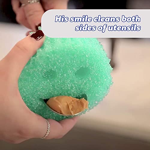 Scrub Daddy Sponge Set Color Variety Pack - Scratch-Free Multipurpose Dish Sponge - BPA Free & Made with Polymer Foam - Stain & Odor Resistant Kitchen Sponge (4 Count)