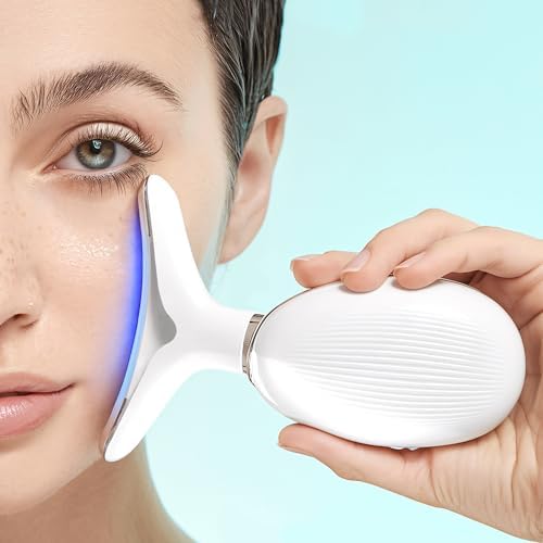 MyoGlow by MDD | Neck and Face Lifting Lymphatic Drainage Massager Tool | LED Light, Sonic Vibration, Thermal Device