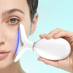MyoGlow by MDD | Neck and Face Lifting Lymphatic Drainage Massager Tool | LED Light, Sonic Vibration, Thermal Device