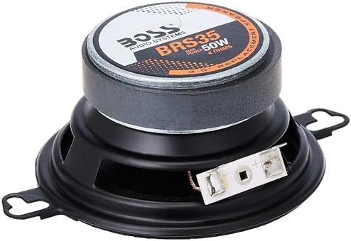 BOSS Audio Systems BRS35 3.5 Inch Replacement Car Door Speakers - 50 Watts Max, Sold Individually, Use With Stereo and Tweeters