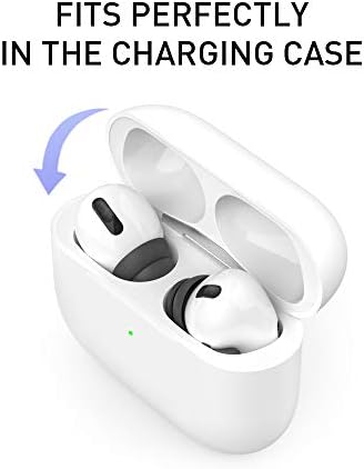 Delidigi 6 Pairs Ear Tips for AirPods Pro 2 and AirPods Pro, Silicone Earbuds Earplug Replacement Accessories Fit in The Charging Case S/M/L Size(Black)