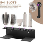 Hair Dryer Holder for Shark Flex Style, Wall Mount Holder Compatible with Shark FlexStyle, Curling Wand Organizer, Rack with Cord Hanger for Accessories Curlers Brushes Diffuser and Attachments