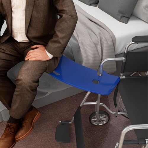 Curved Transfer Board Wheelchair Accessories for Transferring to Wheelchair ，Chair, Bed, Toilet, Car for Patient, Elderly, Disabled, 31.1 * 9.84 * 0.46" 3.64 lbs ABS Transfer Devices (Blue)