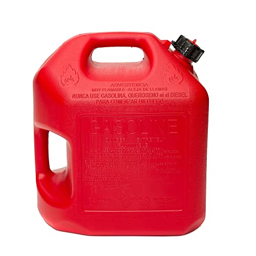 Midwest Can Company 5610 5 Gallon Gas Can Fuel Container Jugs w/Spout (2 Pack)