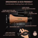 12x50 Monocular Telescope - FMC Fogproof, IP67 Waterproof Hand Held Telescope - BAK4 Phase and Dielectric Coated Prism - Adventure Accessories Set: Bag, Smartphone Adapter, Mini Tripod