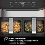 Instant Pot Vortex Plus XL 8QT ClearCook Air Fryer, Clear Windows & Custom Program Options,8-in-1 Functions that Crisps,Broils,Roasts, Dehydrates, Bakes, Reheats, from the Makers of Instant Pot, Black