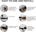 Gait Belts for Seniors, Transfer Belt with Handles, Gate Belts Medical for Elderly, Walking Belt for Lifting Elderly & Patient Physical Therapy - Metal Buckle Anti-Slip Gait Belt for Medical Nursing