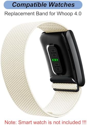 Emilydeals Bands for Whoop 4.0 - Replacement Nylon Knit Watch Strap Wristband with U-shaped Metal Frame Fitness & Activity Tracker Accessories