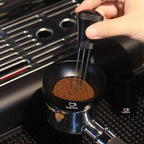 MEION 54mm Espresso Dosing Funnel and Puck Screen Set for 54mm Breville Portafilters, Magnetic Coffee Funnel, Reusable 53.3mm Espresso Puck Screen, Espresso Tools Espresso Accessories (54mm, Black)