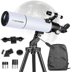 80x600mm AZ Telescope, Travel Telescopes for Adults Astronomy Beginners with 13 Pieces Telescope Accessories Kit