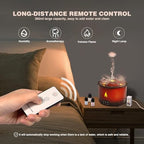 Essential Oil Volcano Diffuser, Volcano Humidifier Diffuser with 4 Essential Oils, 2 Mist Modes, Timer and Waterless Auto-Off, Aromatherapy Diffuser for Home Office, 360ml, Black