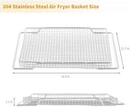 BOV900BSS Air Fryer Basket Replacement for Breville Smart Oven Parts 304 Stainless Steel Air Fryer Tray BOV900 BOV950 Joule Oven Breville Toaster Oven Mesh Basket Baking Pan 1 Pcs