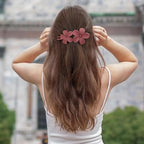 8 Pcs Flower Hair Claw Clips, Matte Flat Frangipani Hair Clips, Beach Tropical Party Strong Hold Jaw Hair Clips for Women Girls Thin Thick Curly Straight Hair Accessories (8 PCS Frangipani)