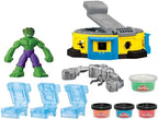 Play-Doh Marvel Hulk Smash & Squish Kids Playset with Bendy Action Figure and Accessories, Imagination Toys for Boys and Girls 4 and Up