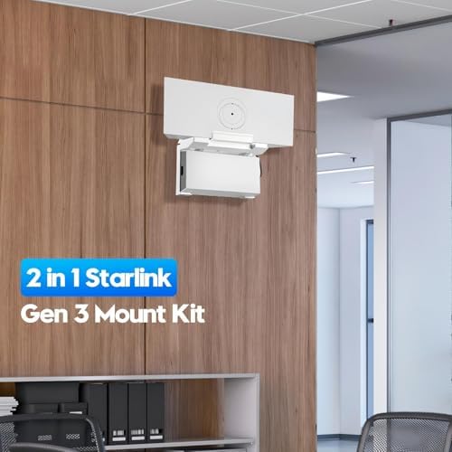 Starlink Gen 3 Mount, Premium 2 in 1 StarLink V3 Kit for Starlink Gen 3 Mesh Router, Space Saving Router Wall Bracket Holder Accessories