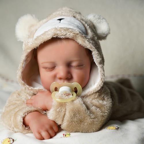 BABESIDE Lifelike Reborn Baby Dolls Boy - 17-Inch Baby Soft Body Realistic-Newborn Baby Doll Full Body Vinyl Real Life Baby Dolls with Toy Accessories