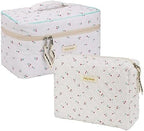 Makeup Bag Cosmetic Bag for Women,Cotton Large Travel Makeup Organizer Bag,Toiletry Bag for Women for Toiletries Accessories Brushes
