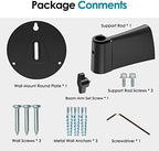 Wall Mount Boom Arm - Wall Mount Microphone Holder for Stand, Vertical Surface Mount and Freely Swiveling Metal Wall Mount Clip Suitable for Saves the Desk Space, Mic Stand Accessories by YOUSHARES