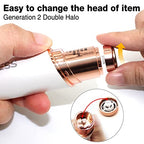 Facial Hair Remover Replacement Heads: Compatible with Finishing Touch Flawless Facial Hair Removal Tool for Women As Seen On TV 18K Gold-Plated Rose Gold (Generation 2 Double Halo)