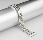 Bling Bands Compatible with Fitbit Versa 4/Sense 2/Versa 3/Sense, Women Dressy Slim Bracelet Metal Replacement Wristbands