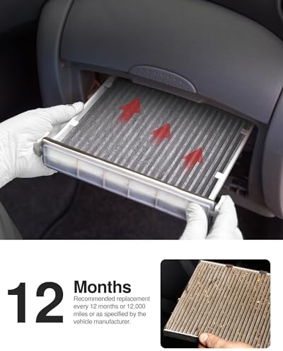 Puroma 1 Pack Cabin Air Filter with Activated Carbon, Replacement for CP157, CF12157, Select Lexus, Mazda, Subaru and Toyota Avalon, Camry, Corolla, Highlander, Prius, RAV4, Sienna, Venza