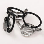 Hair Ties for Women, Sliver Metal Hair Cuffs Hair Accessories Elastic Hair Ties Ponytail Cuff Hair Bands for Both Thick Hair and Thin Hair